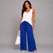 Plain Stretchy High Waist Palazzo Trousers