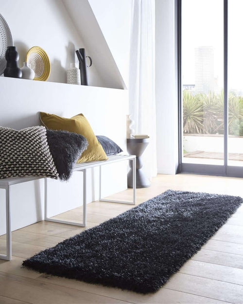 Chicago Black Shaggy Rug