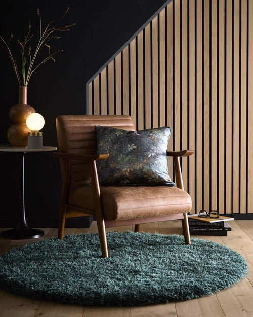 Chicago Forest Green Shaggy Rug