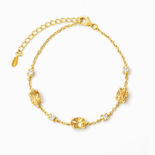 Citrine Bracelet in 18k Gold Vermeil