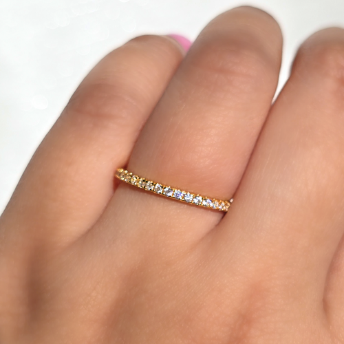 Classic Eternity Ring (1.8 mm) in 18k Gold Vermeil