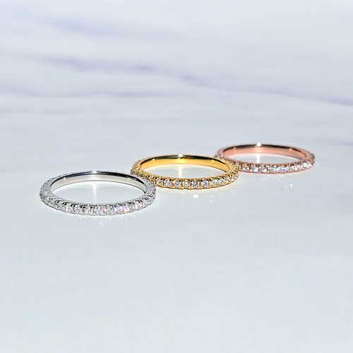 Classic Eternity Ring (1.8 mm) in 18k Gold Vermeil