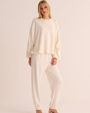Cloud Dancer Sweatshirt and Joggers Set