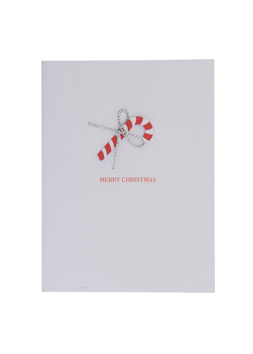 Collins Christmas Cards - Candy Cane Design - 10 Pack Festive Greeting Cards