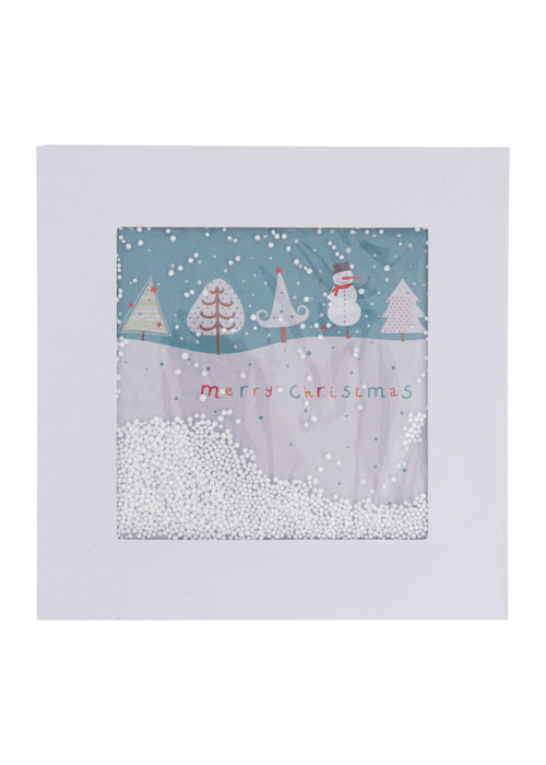 Collins Christmas Cards - Winter Scene with 3D Snow Effect Cover Design - 10 Pack Festive Greeting Cards