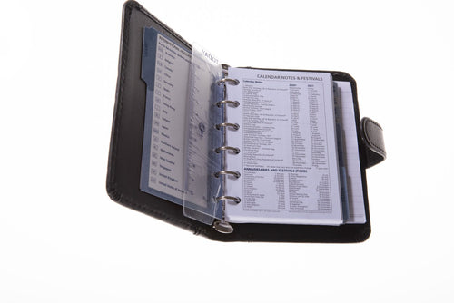 Chatsworth - Pocket Week-to-View Undated Organiser - Black