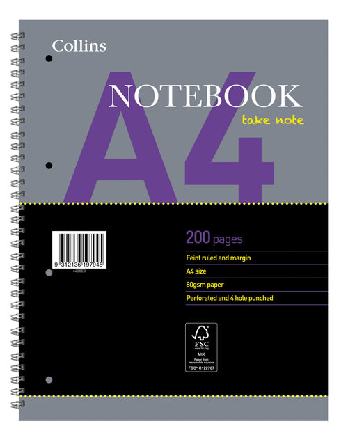 Collins Ruled Notebook, Size A4