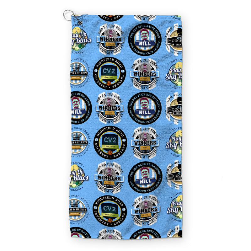 Coventry - Football Legends - Retro Lightweight, Microfibre Golf Towel