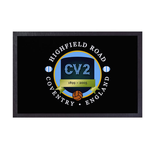 Coventry Highfield  - Football Legends - Door Mat -60cm X 40cm