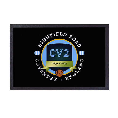 Coventry Highfield  - Football Legends - Door Mat -60cm X 40cm