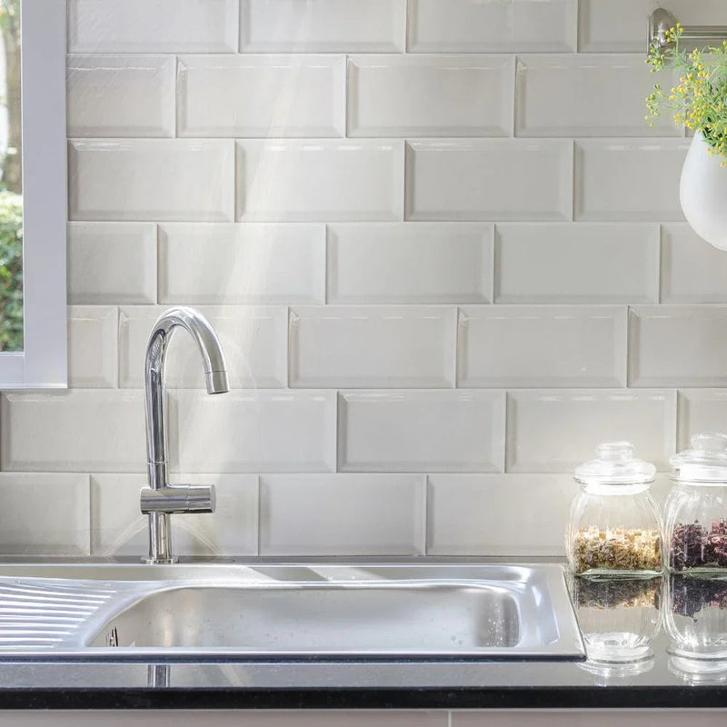 Crakele Snow Subway Tile 10 x 20cm