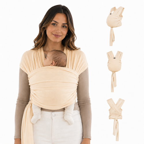 Organic Baby Wrap Carrier - Cream