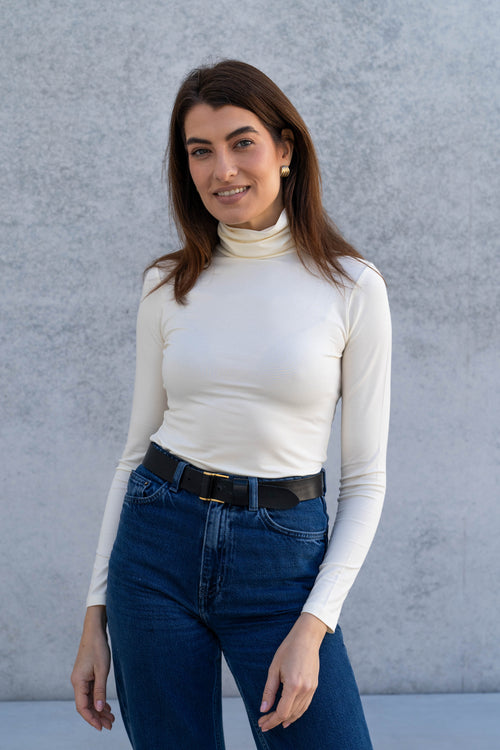 Roll Neck Micro Modal Top