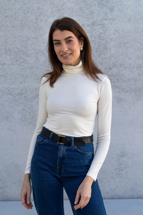 Roll Neck Micro Modal Top