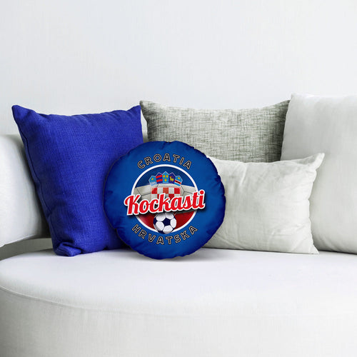 Croatia Kockasti  - Legend Collection - Circle Cushion 14"
