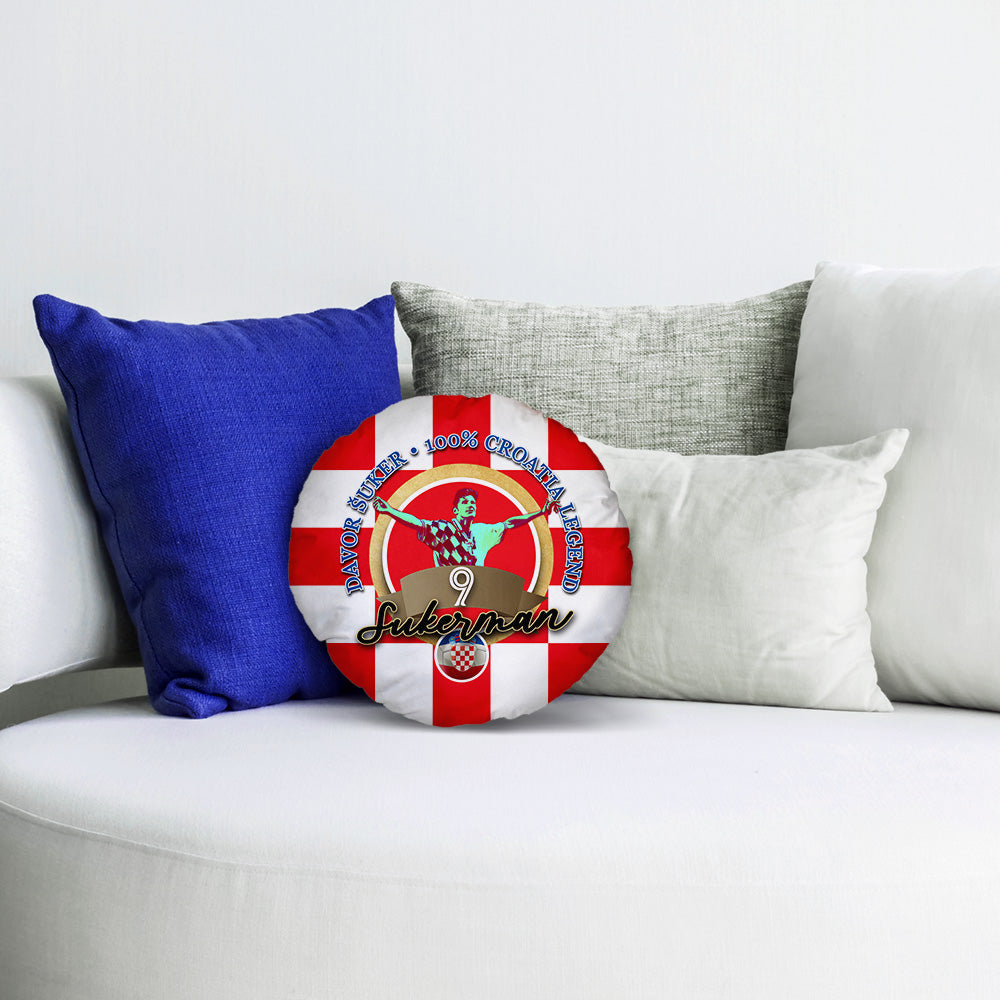 Croatia Sukerman  - Legend Collection - Circle Cushion 14"