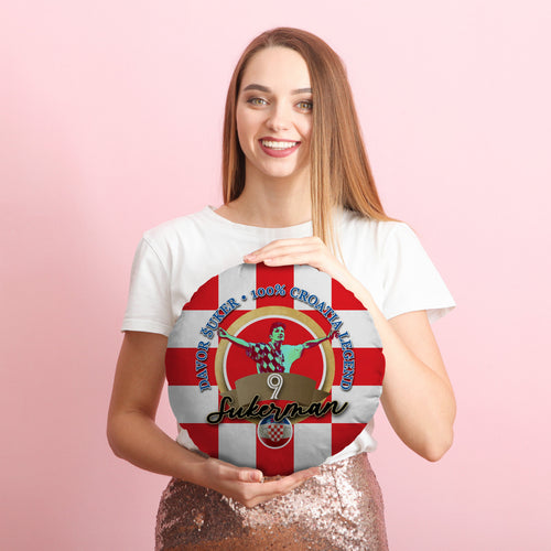 Croatia Sukerman  - Legend Collection - Circle Cushion 14"