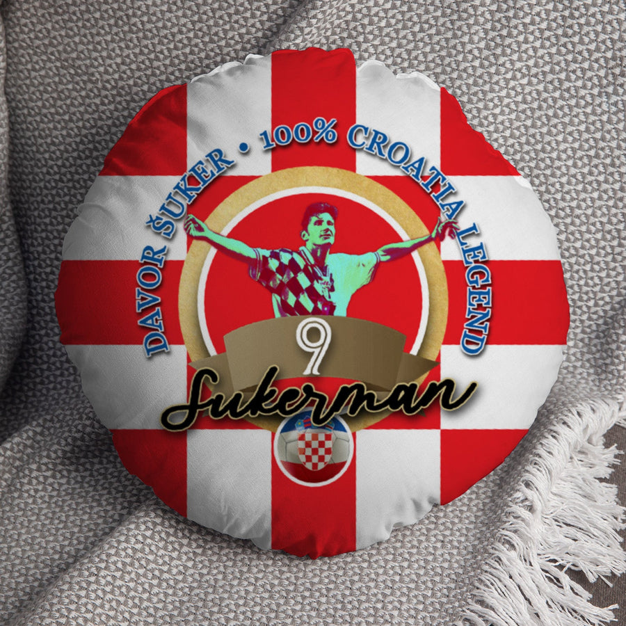 Croatia Sukerman  - Legend Collection - Circle Cushion 14"