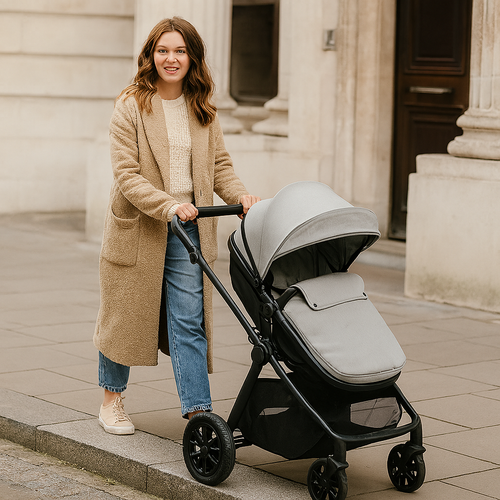 For Your Little One Cruise 3 In 1 Travel System With Car Seat - Pebble Sage (Free Cupholder And Seat Liner Included!)