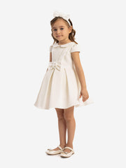 DRESS & Fleur Baby Girls Dress with Headband in White