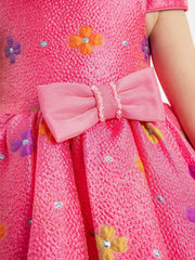 DRESS & Fleur Baby Girls Floral Dress with Headband in Pink