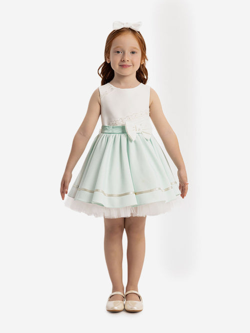 DRESS & Fleur Baby Girls Dress with Headband in Green