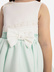DRESS & Fleur Baby Girls Dress with Headband in Green