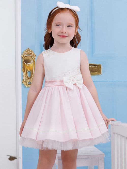 DRESS & Fleur Baby Girls Dress with Headband in Pink