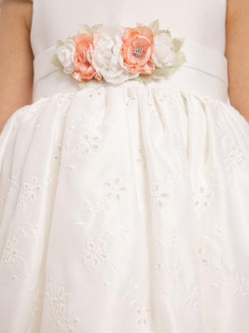 DRESS & Fleur Baby Girls Dress with Headband in White