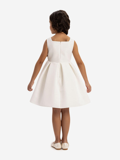 DRESS & Fleur Girls Dress with Bolero and Matching Bag in White