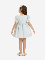 DRESS & Fleur Baby Girls Dress Set with Teddy Bear in Blue