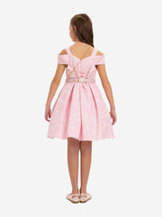 DRESS & Fleur Girls Dress with Bag and Belt in Pink
