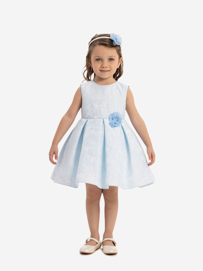 DRESS & Fleur Baby Girls Flower Dress in Blue