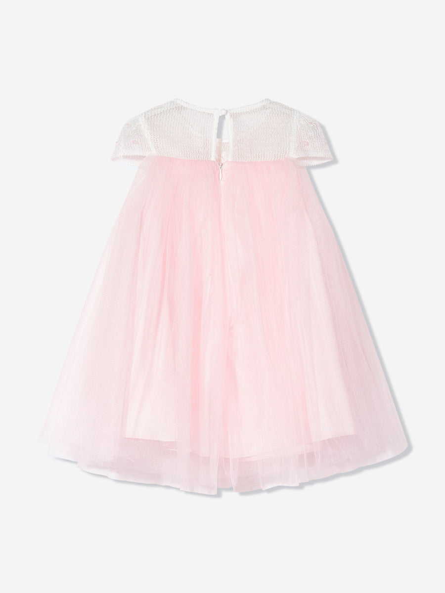 DRESS & Fleur Girls Flower Occasion Dress with Headband in Pink
