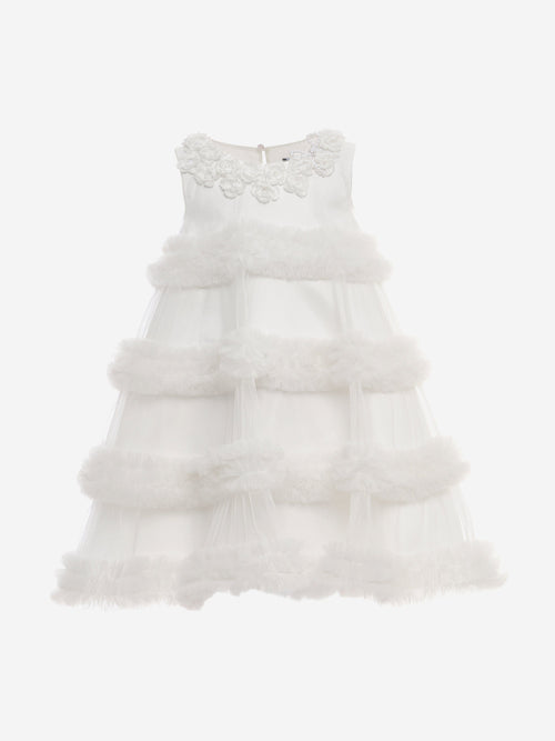 DRESS & Fleur Girls Occasion Dress with Headband in Ivory