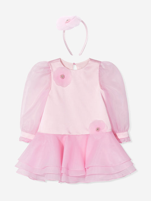 DRESS & Fleur Girls Flower Occasion Dress in Pink