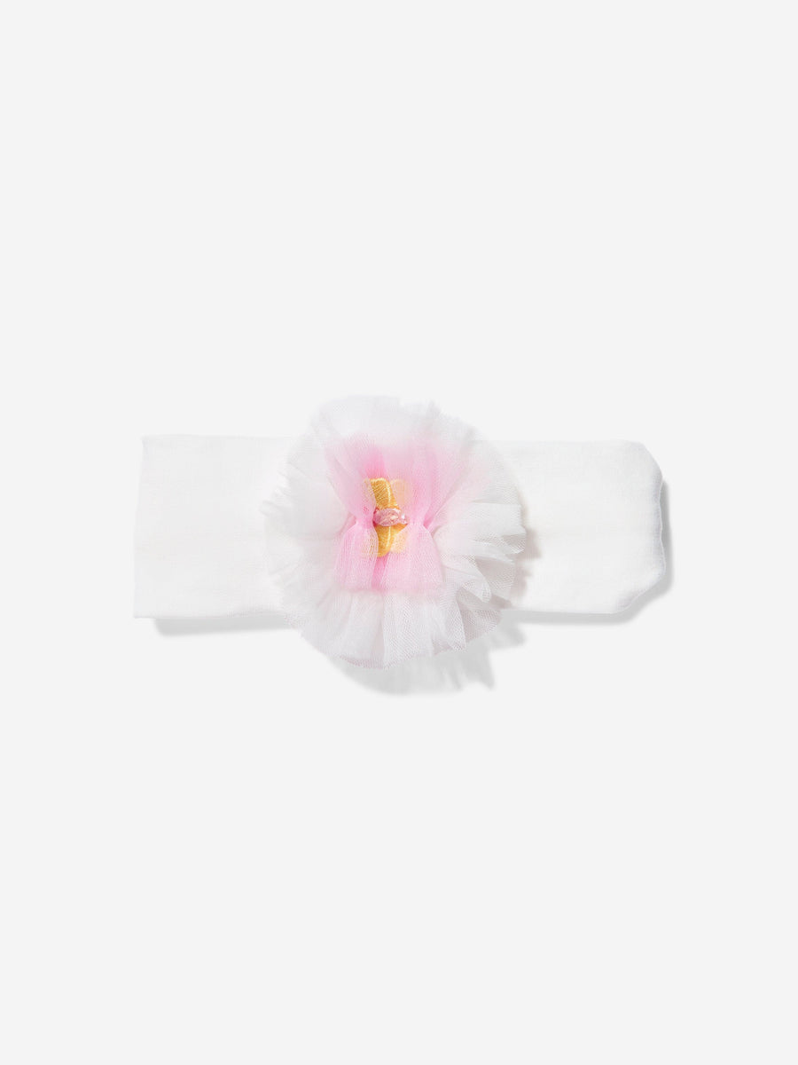 DRESS & Fleur Baby Girls Occasion Dress with Headband in Ivory