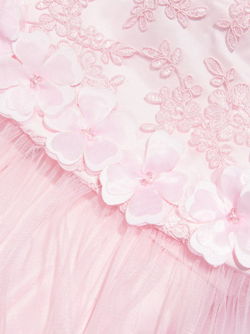 DRESS & Fleur Girls Occasion and Cape Set in Pink