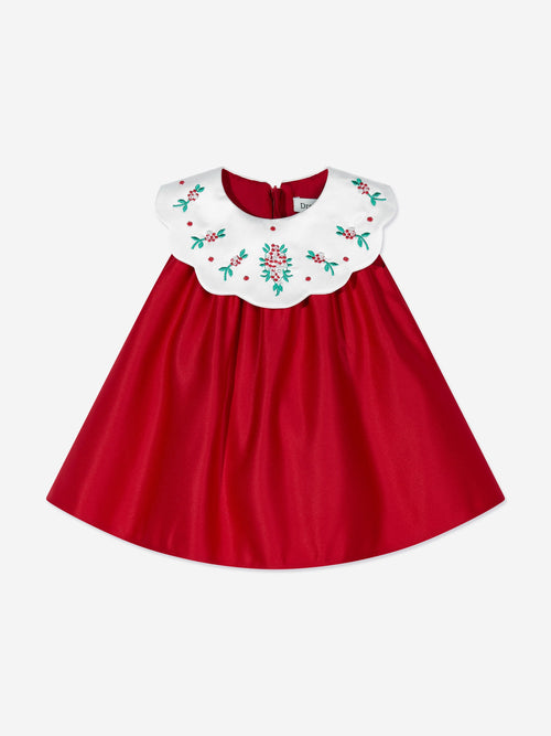 DRESS & Fleur Baby Girls Occasion Dress with Headband in Red