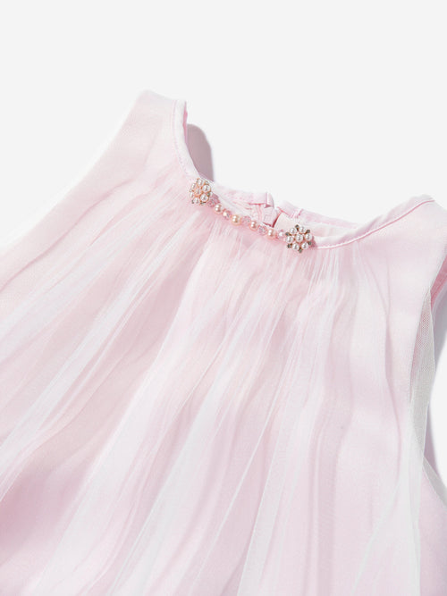 DRESS & Fleur Girls Occasion Dress and Cape Set in Pink