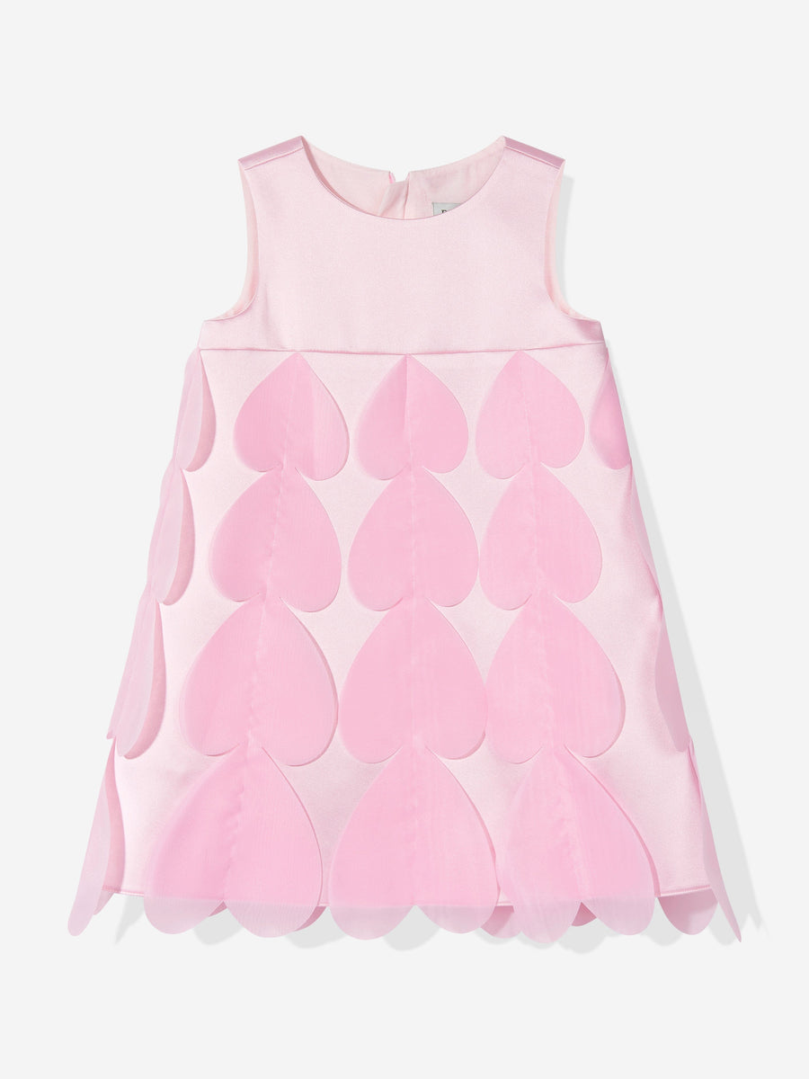 DRESS & Fleur Girls Heart Occasion Dress and Cape Set in Pink