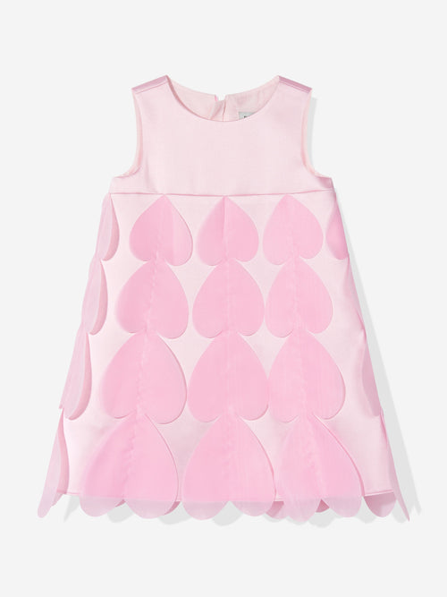 DRESS & Fleur Girls Heart Occasion Dress and Cape Set in Pink