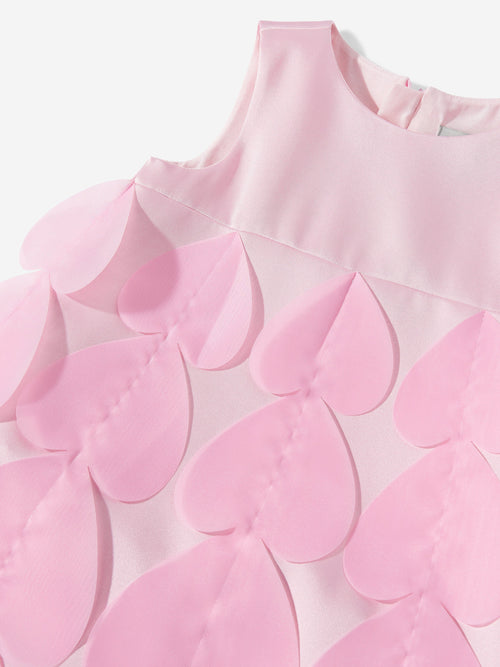 DRESS & Fleur Girls Heart Occasion Dress and Cape Set in Pink