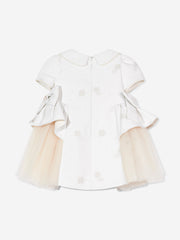 DRESS & Fleur Baby Girls Occasion Dress with Headband in Ivory