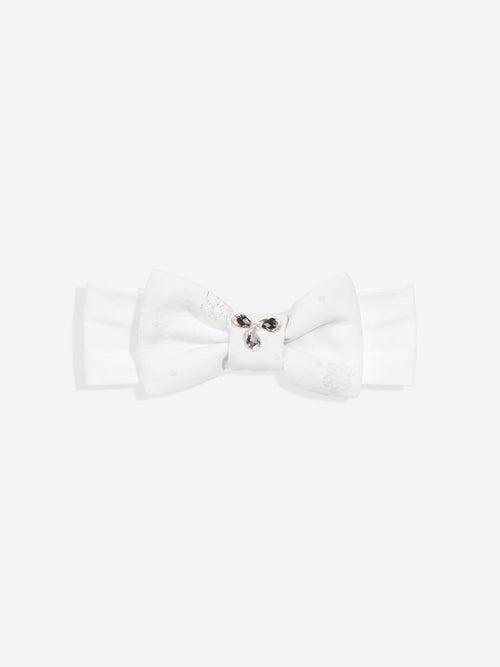 DRESS & Fleur Baby Girls Occasion Dress with Headband in Ivory