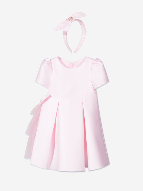 DRESS & Fleur Girls Occasion Dress with Hair Accessory in Pink