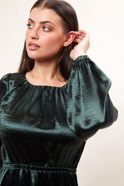 Louche Daria Satin Long Sleeve Mini Dress