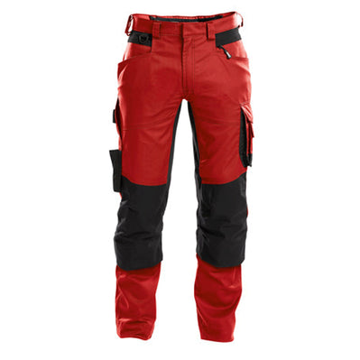 DASSY Dynax 200980 Stretch Kneepad Work Trousers Red/Black
