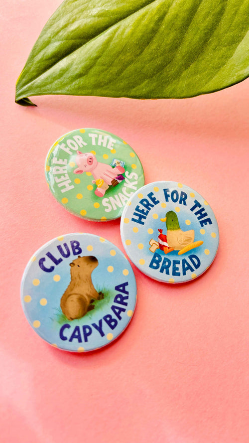 Snack Pig Funny Badge or Magnet for Snack Lovers
