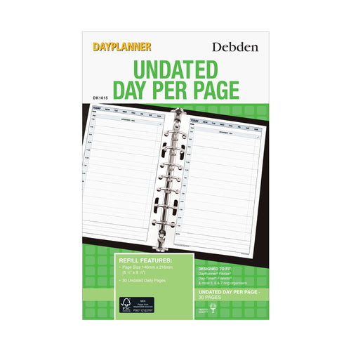DayPlanner - Desk Size Daily Planner Non-Dated